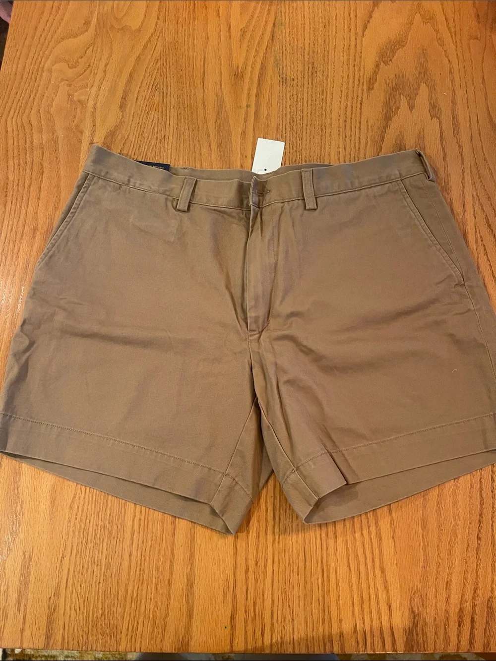Polo by Ralph Lauren Men’s Tan Flat-Front Cotton Shorts